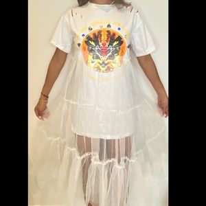 Midi T-shirt Tule Dress